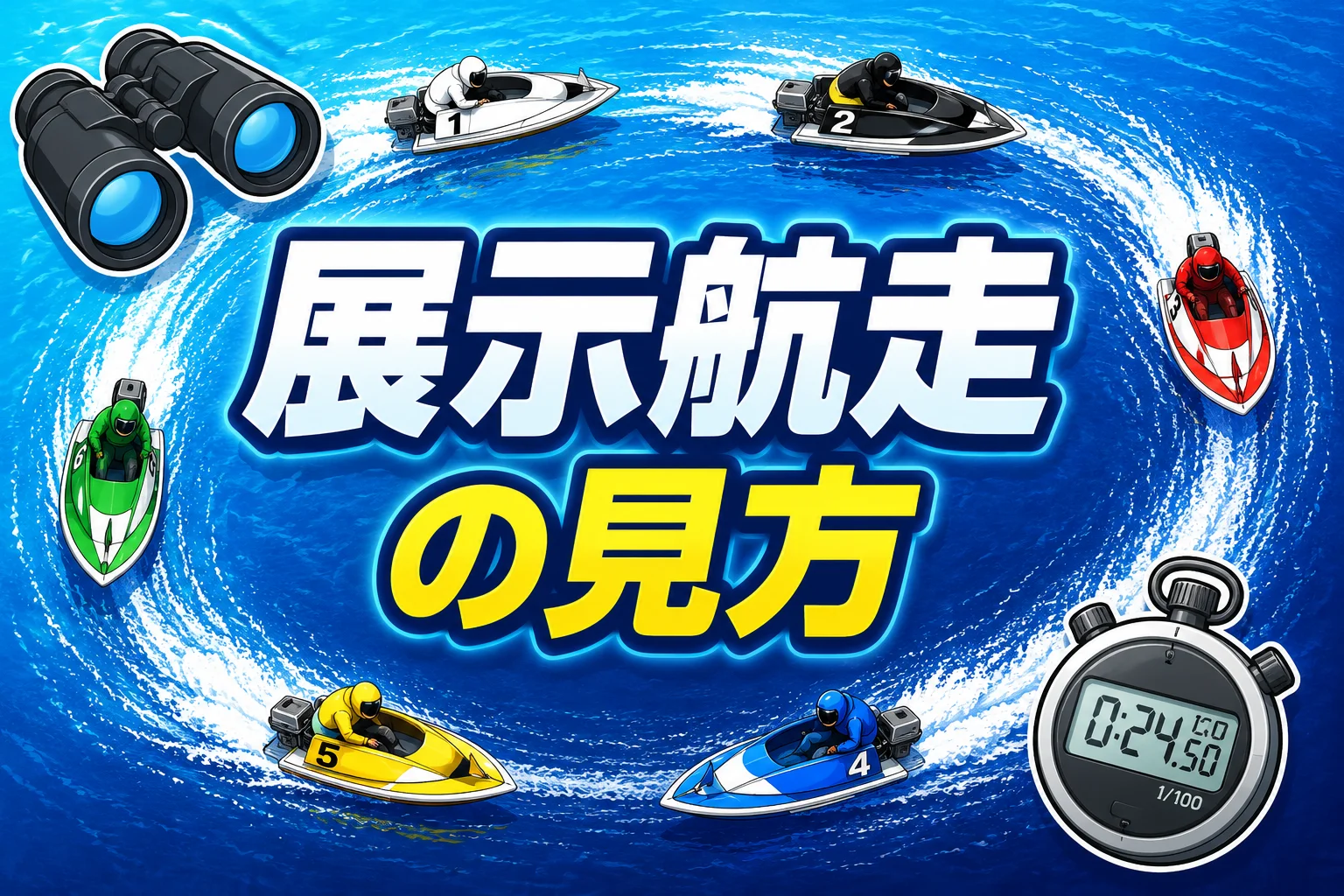 競艇の展示航走の見方｜スタート展示・周回展示・展示タイムの注目ポイントを徹底解説